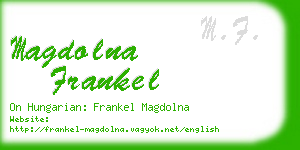 magdolna frankel business card